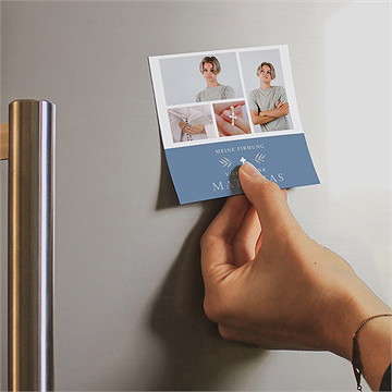 Danksagungskarte Firmung Blaue Fotocollage - Magnet - Vue 2