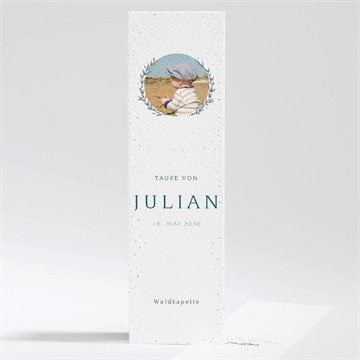 Andenken Taufe blätterranke grün