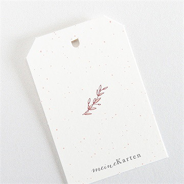 Geschenkanhänger Taufe Blätterranke Rosa - Vue 3