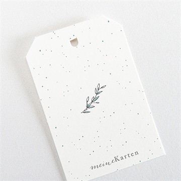 Geschenkanhänger Taufe Blätterranke Grün - Vue 3