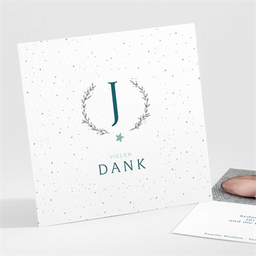 Dankeskarte Taufe blätterranke