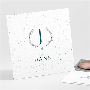 Dankeskarte Taufe blätterranke