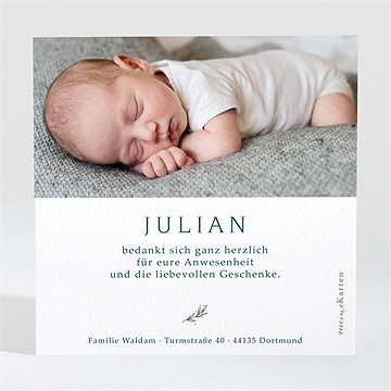 Dankeskarte Taufe blätterranke - Vue 2