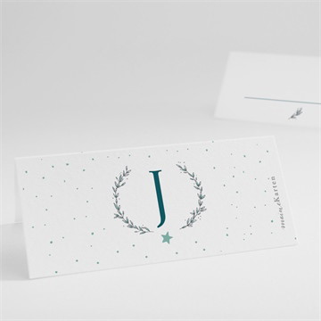 Tischkarte Taufe blätterranke