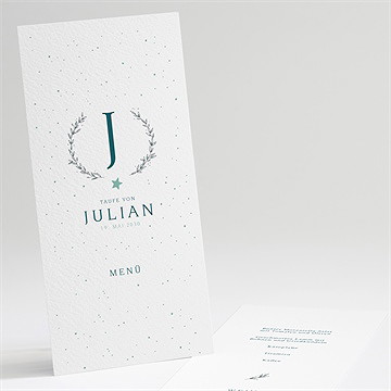 Menükarte Taufe blätterranke