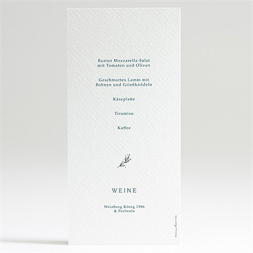 Menükarte Taufe blätterranke - Vue 2