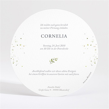 Einladungskarte Firmung Blätterfeuerwerk - Gold - Vue 4