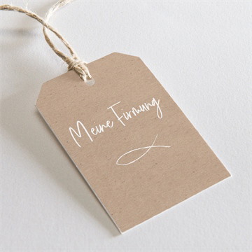 Geschenkanhänger Firmung dunkles kraftpapier