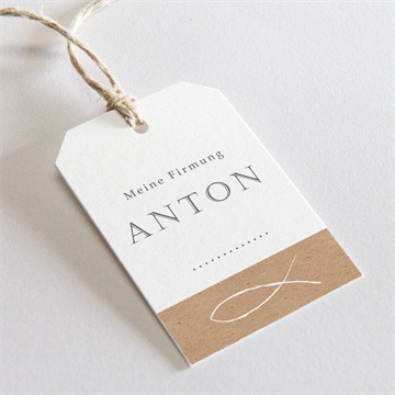 Geschenkanhänger Firmung licht und glaube