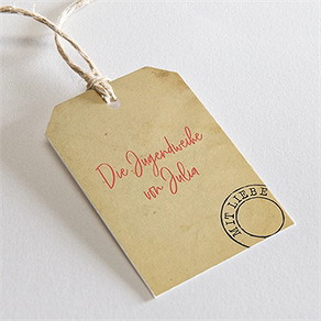 Geschenkanhänger Jugendweihe telegramm zur jugendweihe