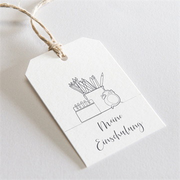 Geschenkanhänger Einschulung vorfreude auf die schule