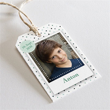 Geschenkanhänger Einschulung Freudenfeuerwerk Grün