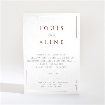 Dankeskarte Hochzeit lovestory - Vue 2