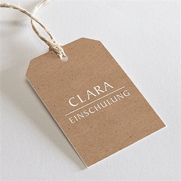 Geschenkanhänger Einschulung Blätter Und Kraftpapier