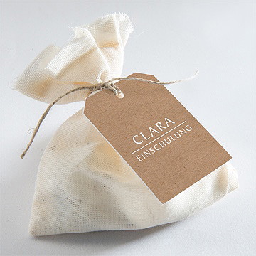 Geschenkanhänger Einschulung Blätter Und Kraftpapier - Vue 2