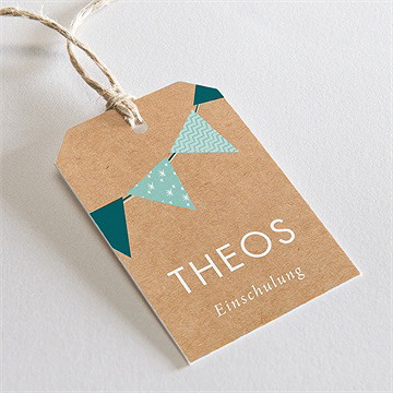 Geschenkanhänger Einschulung Runde Vorfreude