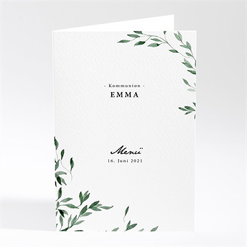 Menükarte Kommunion schöne einfachheit -klappkarte