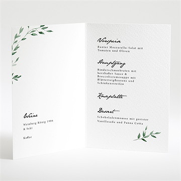 Menükarte Kommunion schöne einfachheit -klappkarte - Vue 2