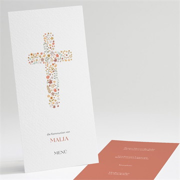 Menükarte Kommunion frühlingstraum