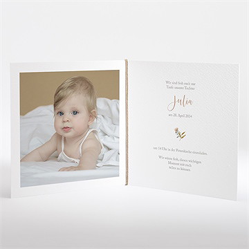 Einladung Taufe sanfte poesie - klappkarte - Vue 2
