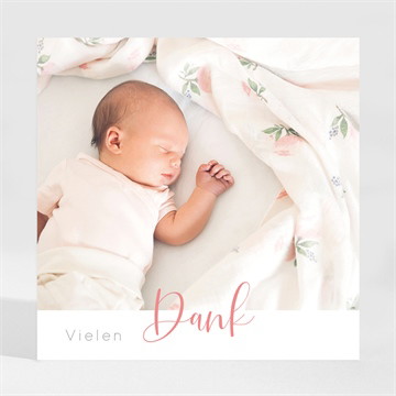Dankeskarte Geburt hübsches mosaik