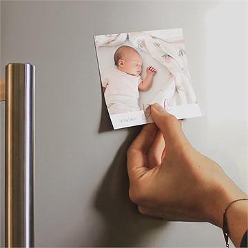 Dankeskarte Geburt hübsches mosaik - magnet - Vue 2