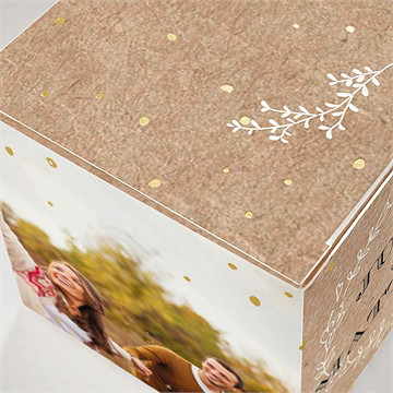 Geschenkbox Hochzeit zurück zur natur - gold - Vue 2