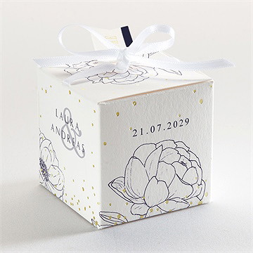 Geschenkbox Hochzeit pfingstrose - gold - Vue 3