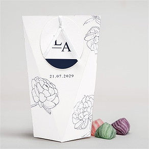 Geschenkbox Hochzeit pfingstrose - schachtel