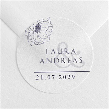 Aufkleber Hochzeit pfingstrose