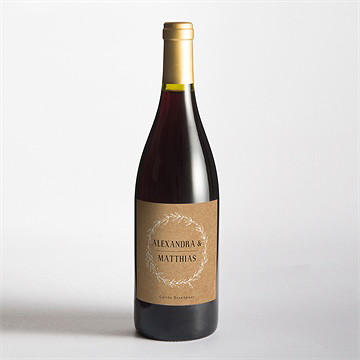 Flaschenetikett Hochzeit romanze - Vue 2