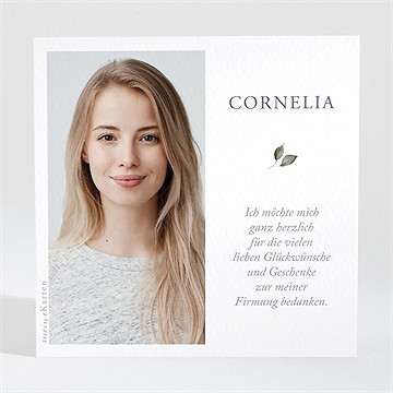 Danksagungskarte Firmung Blätterfeuerwerk - Vue 2