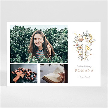 Danksagungskarte Firmung Flower Party - Magnet