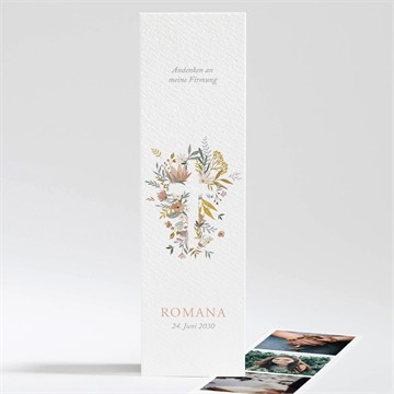 Andenken Firmung Flower party - gold