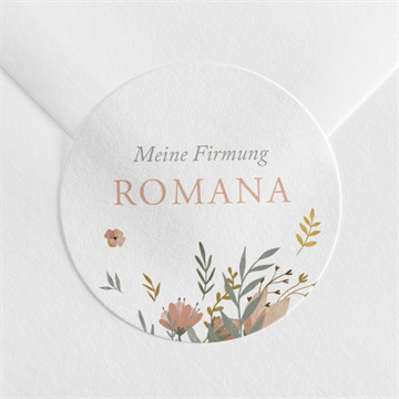 Aufkleber Firmung Flower party - gold