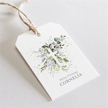 Geschenkanhänger Firmung Blätterfeuerwerk - gold