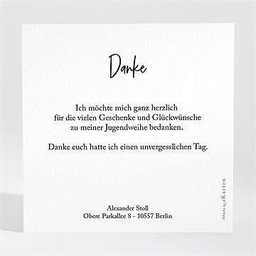 Danksagungskarte Jugendweihe Kraftweihe - Vue 2