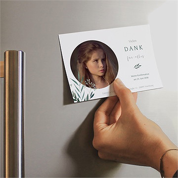 Dankeskarte Konfirmation olivenhain - magnet - Vue 2