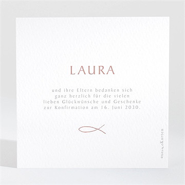 Dankeskarte Konfirmation goldener ichthus - Vue 2