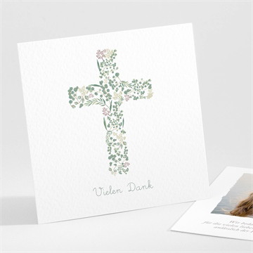 Dankeskarte Kommunion frühling