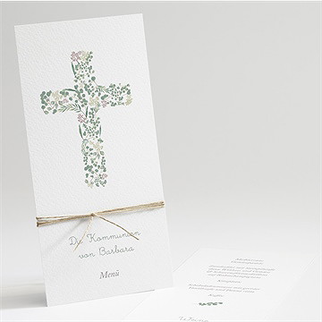 Menükarte Kommunion frühling