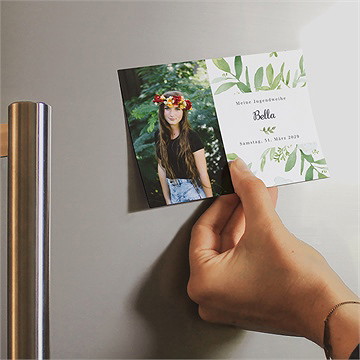 Einladungskarte Jugendweihe blätterglück - magnet - Vue 2