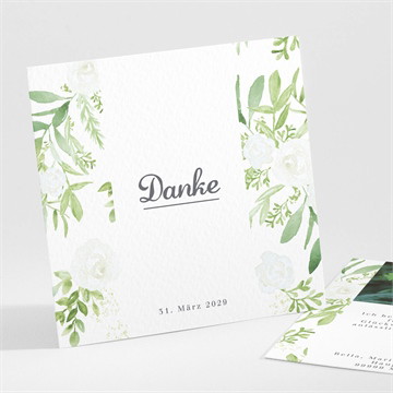 Danksagungskarte Jugendweihe Blätterglück