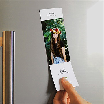 Danksagungskarte Jugendweihe Blätterglück - Magnet - Vue 2