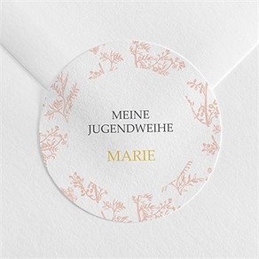 Aufkleber Jugendweihe waldszenen