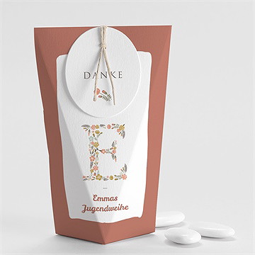 Geschenkbox Jugendweihe Florales Initial - Schachtel