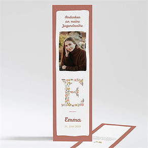 Andenken Jugendweihe florales initial