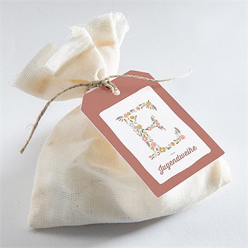 Geschenkanhänger Jugendweihe Florales Initial - Vue 2