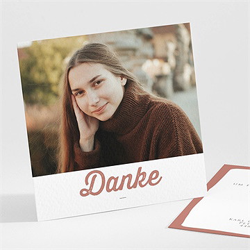 Danksagungskarte Jugendweihe Florales Initial