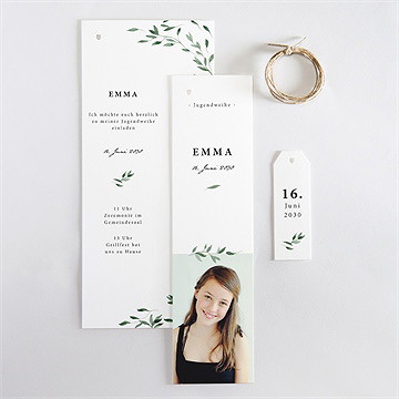 Einladungskarte Jugendweihe blätterfantasie - Vue 4